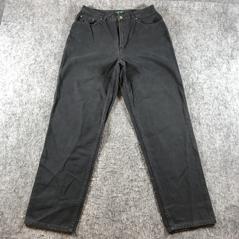 Lauren Ralph Lauren Jeans Womens 12 Charcoal High Rise Relaxed Mom‎